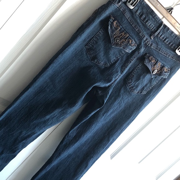 Roz & Ali Embroidered Embellished Jeans SZ 10 - Picture 10 of 14
